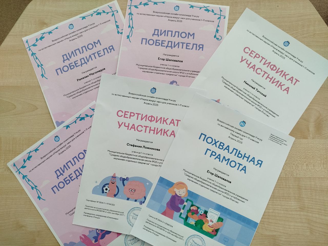 Олимпиада по естественным наукам «Наука вокруг нас»..